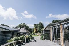 The Wedding Barn and patio