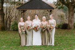 The bride with her bridesmaids