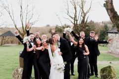With the bridal party