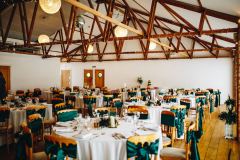 The Red Brick Barn set for the wedding breakfast
