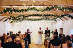 Ceremony in the wedding barn
