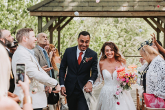 During the vows at an outdoor ceremony at the Lawn Arbour. We have 2 outdoor ceremony options