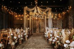 The really rustic barn set up for a ceremony
