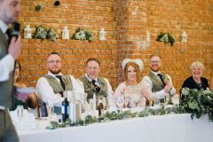 During the speeches in the Red Brick Barn