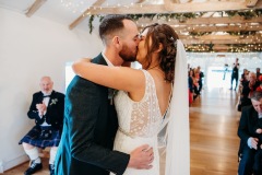 You may kiss the bride in the wedding barn-3449
