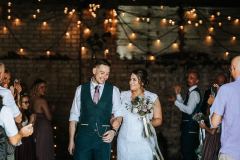 Really rustic barn couple exit