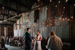 The vows in the Really Rustic Barn