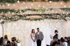 Ceremony in the wedding barn