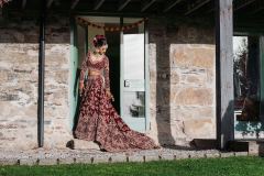 Bride outside Cottage
