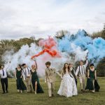 wedding venue in cornwall smoke bombs