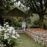 Outdoor wedding set up at The Green Cornwall
